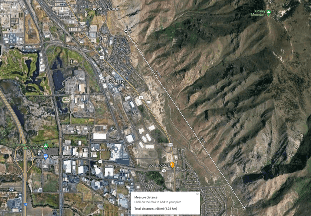 aerial map distance between kilns